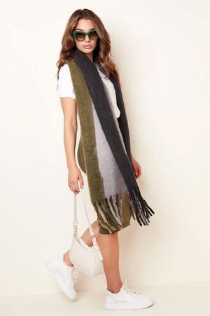 Winter scarf ombré colors Grey Polyester h5 Picture3